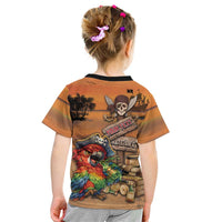 Personalized Drunken Pirate Parrot Kid T Shirt Tropical Vibe