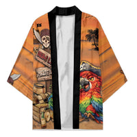 Personalized Drunken Pirate Parrot Kimono Tropical Vibe
