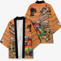 Personalized Drunken Pirate Parrot Kimono Tropical Vibe