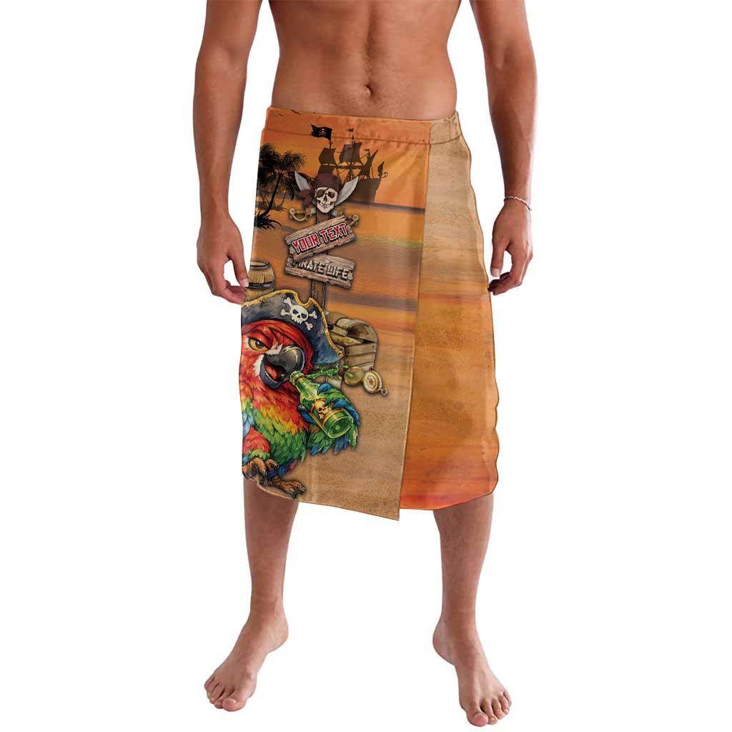 Personalized Drunken Pirate Parrot Lavalava Tropical Vibe