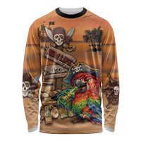 Personalized Drunken Pirate Parrot Long Sleeve Shirt Tropical Vibe