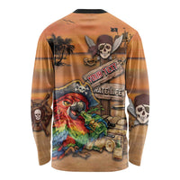 Personalized Drunken Pirate Parrot Long Sleeve Shirt Tropical Vibe