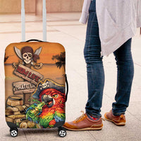 Drunken Pirate Parrot Luggage Cover Tropical Vibe