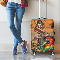 Drunken Pirate Parrot Luggage Cover Tropical Vibe
