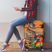 Drunken Pirate Parrot Luggage Cover Tropical Vibe