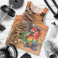 Personalized Drunken Pirate Parrot Men Tank Top Tropical Vibe