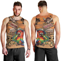 Personalized Drunken Pirate Parrot Men Tank Top Tropical Vibe