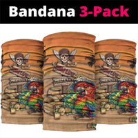 Drunken Pirate Parrot Neck Gaiter Tropical Vibe