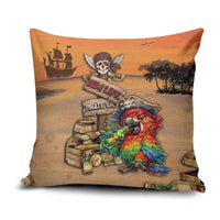 Drunken Pirate Parrot Pillow Cover Tropical Vibe