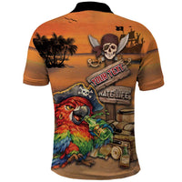 Personalized Drunken Pirate Parrot Polo Shirt Tropical Vibe