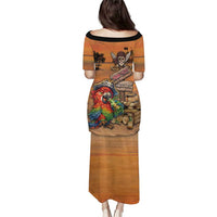 Personalized Drunken Pirate Parrot Puletasi Tropical Vibe