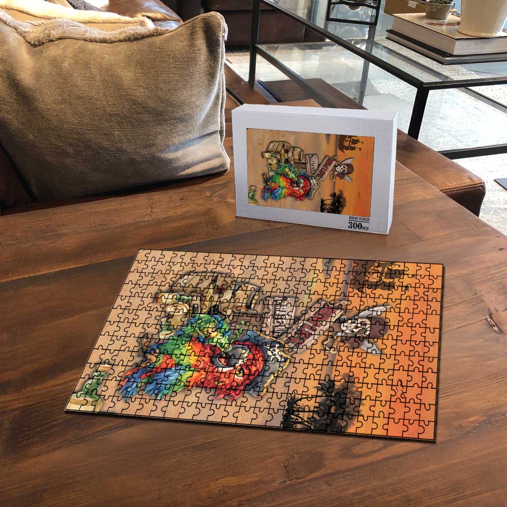 Drunken Pirate Parrot Puzzle Tropical Vibe