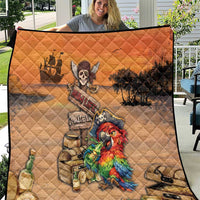 Drunken Pirate Parrot Quilt Tropical Vibe