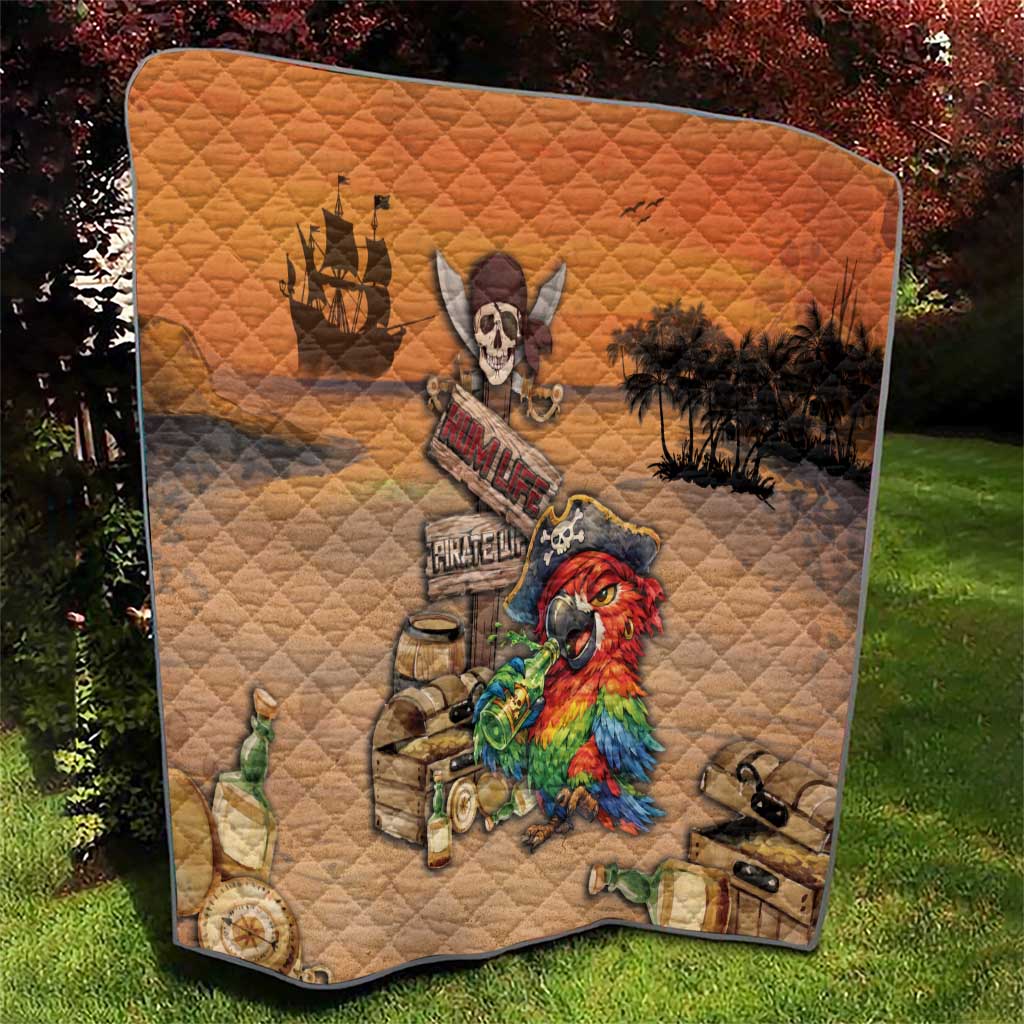 Drunken Pirate Parrot Quilt Tropical Vibe