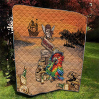 Drunken Pirate Parrot Quilt Tropical Vibe