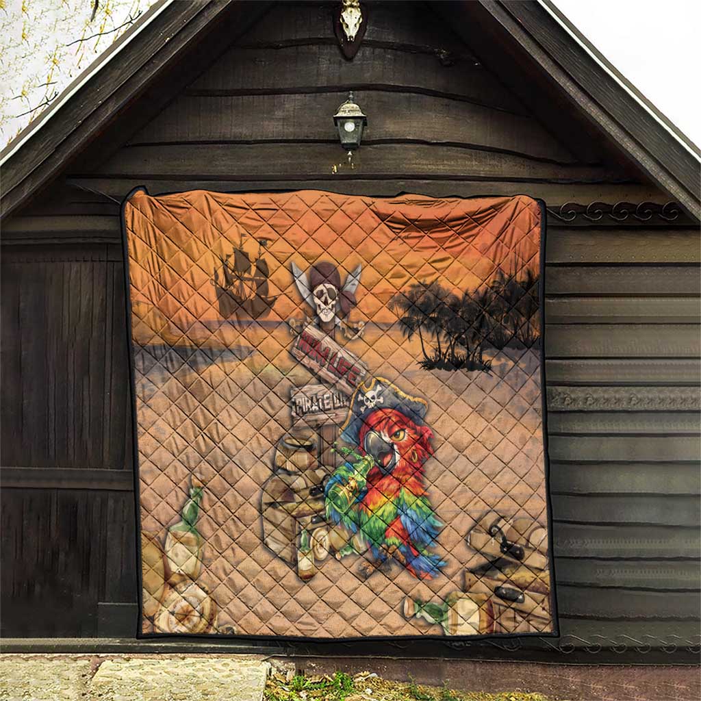 Drunken Pirate Parrot Quilt Tropical Vibe