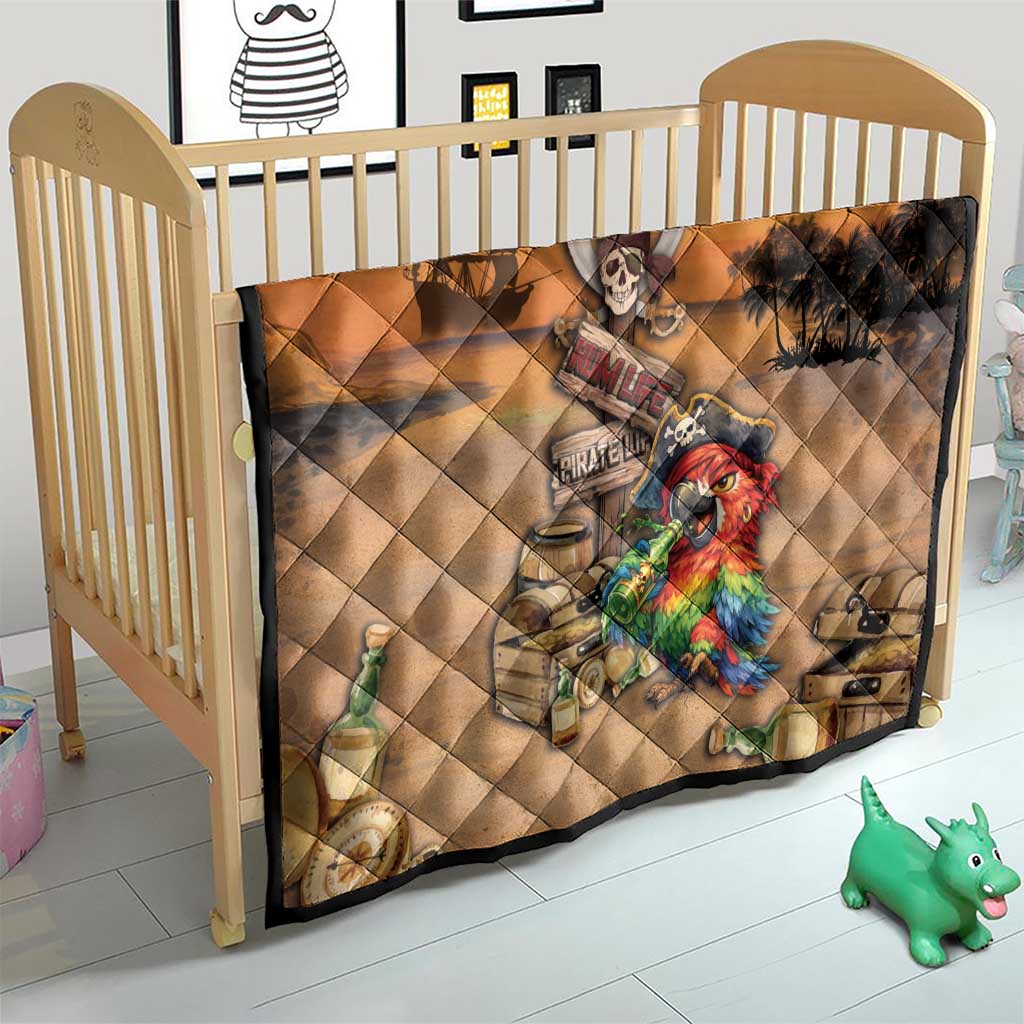 Drunken Pirate Parrot Quilt Tropical Vibe