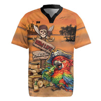Personalized Drunken Pirate Parrot Rugby Jersey Tropical Vibe