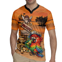 Personalized Drunken Pirate Parrot Rugby Jersey Tropical Vibe