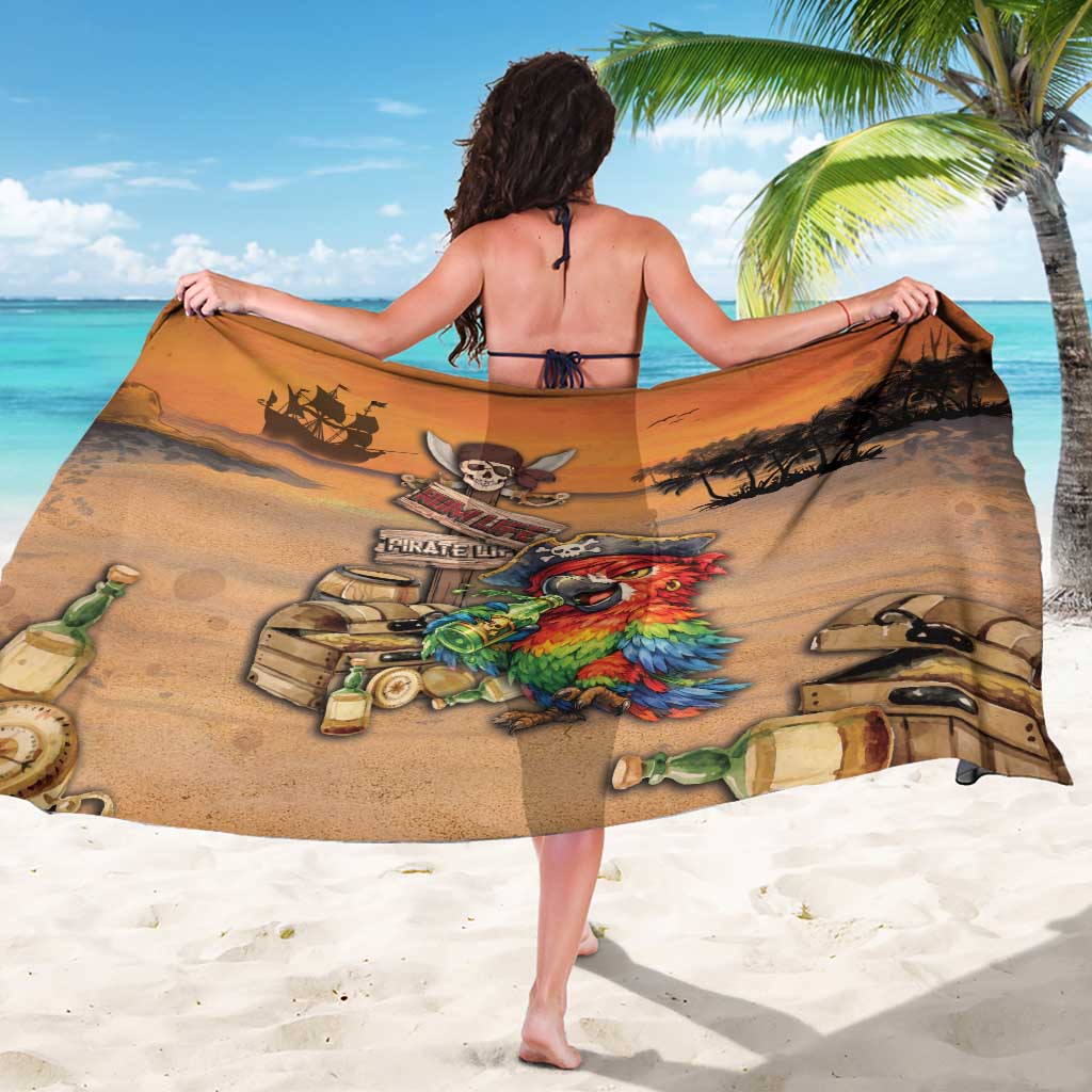 Drunken Pirate Parrot Sarong Tropical Vibe