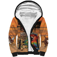 Personalized Drunken Pirate Parrot Sherpa Hoodie Tropical Vibe