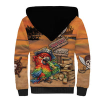 Personalized Drunken Pirate Parrot Sherpa Hoodie Tropical Vibe
