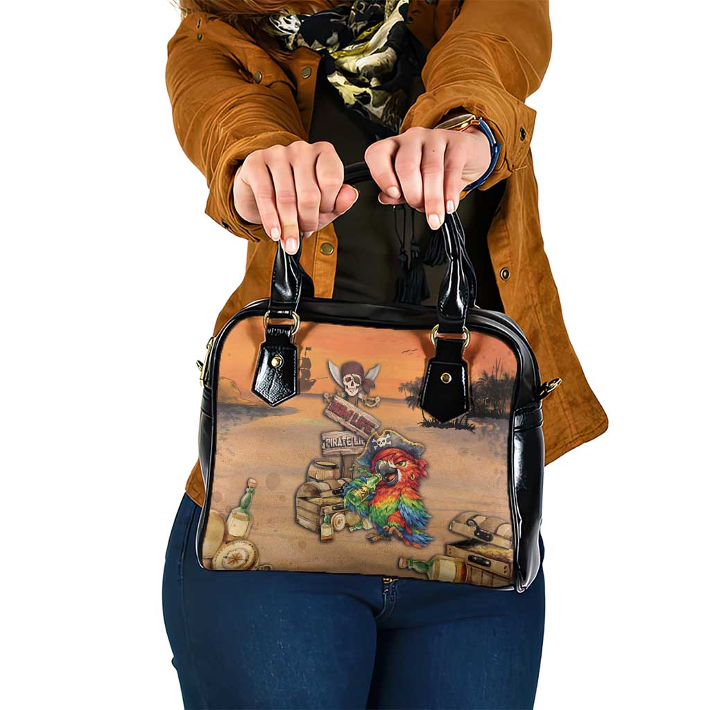 Drunken Pirate Parrot Shoulder Handbag Tropical Vibe