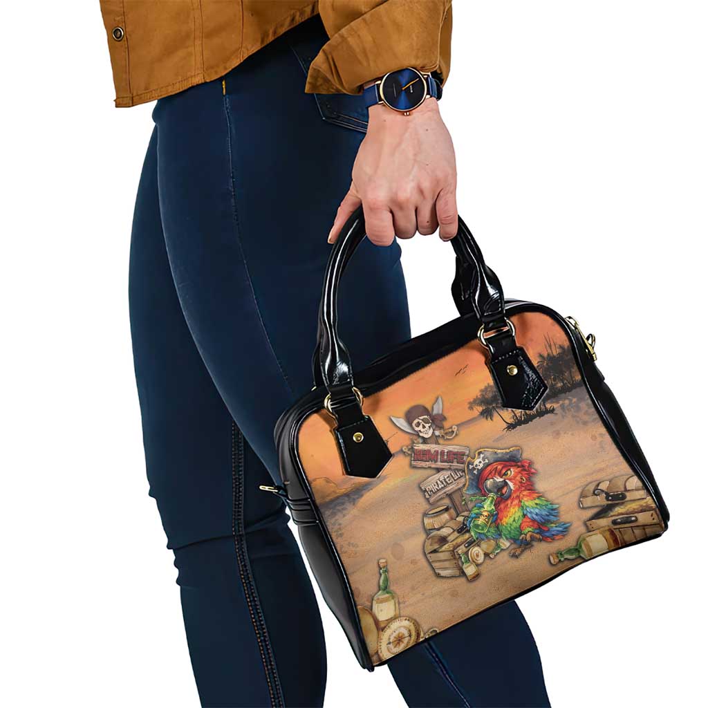 Drunken Pirate Parrot Shoulder Handbag Tropical Vibe