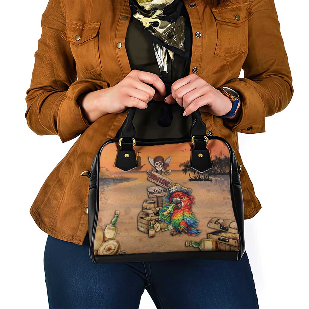 Drunken Pirate Parrot Shoulder Handbag Tropical Vibe