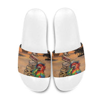 Drunken Pirate Parrot Slide Sandals Tropical Vibe