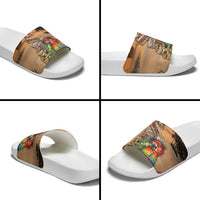 Drunken Pirate Parrot Slide Sandals Tropical Vibe