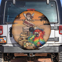 Drunken Pirate Parrot Spare Tire Cover Tropical Vibe