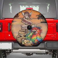 Drunken Pirate Parrot Spare Tire Cover Tropical Vibe