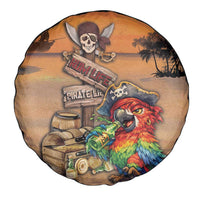 Drunken Pirate Parrot Spare Tire Cover Tropical Vibe
