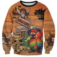 Personalized Drunken Pirate Parrot Sweatshirt Tropical Vibe