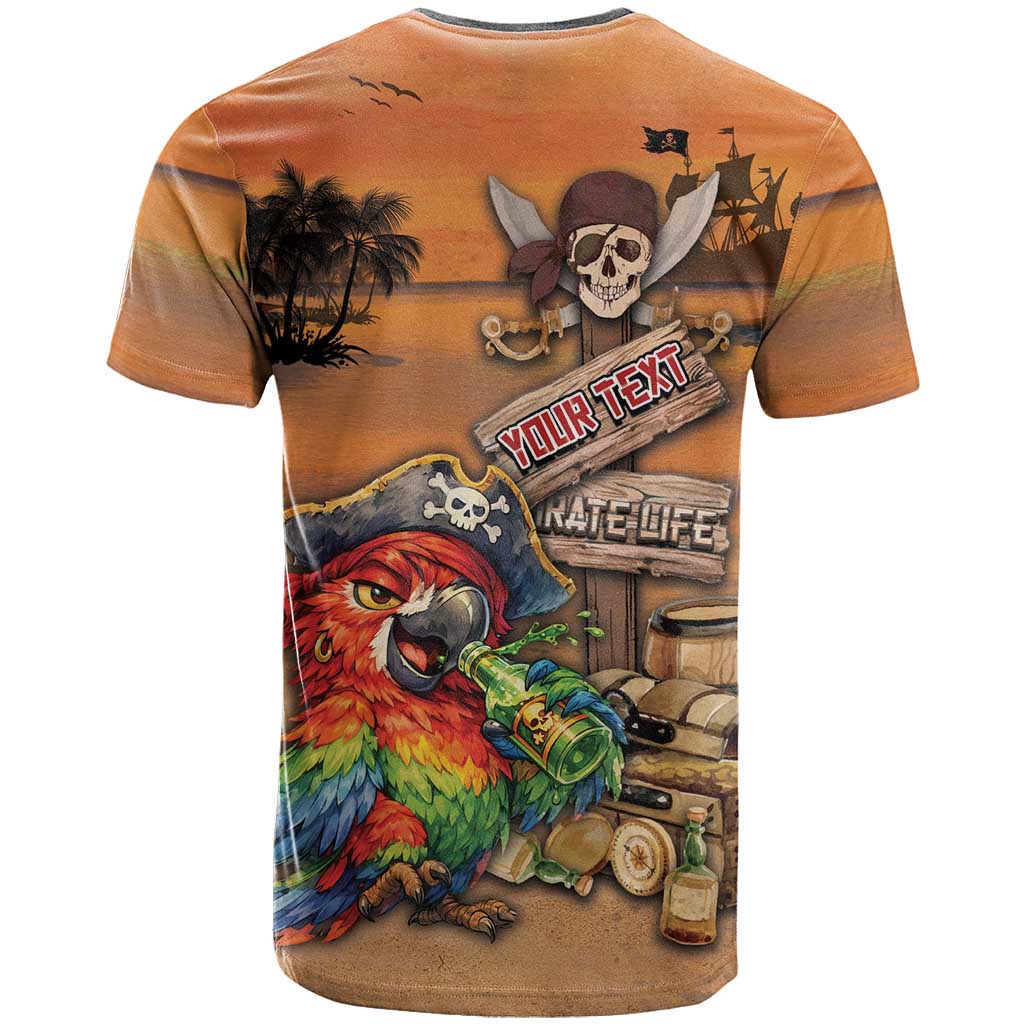 Personalized Drunken Pirate Parrot T Shirt Tropical Vibe
