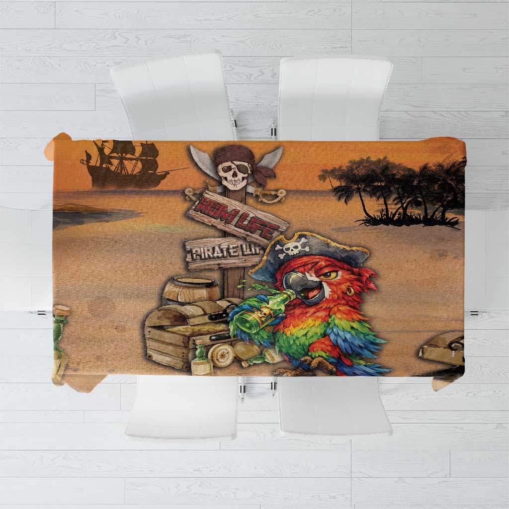 Drunken Pirate Parrot Tablecloth Tropical Vibe