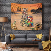 Drunken Pirate Parrot Tapestry Tropical Vibe