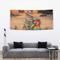 Drunken Pirate Parrot Tapestry Tropical Vibe