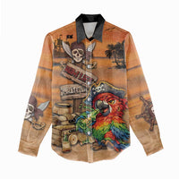 Personalized Drunken Pirate Parrot Women Casual Shirt Tropical Vibe