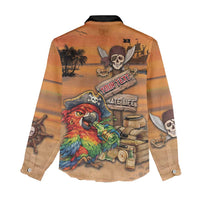 Personalized Drunken Pirate Parrot Women Casual Shirt Tropical Vibe