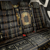 Egypt Cartouche Back Car Seat Cover Gold Pharaoh Hieroglyphics Patterns