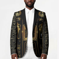Egypt Cartouche Blazer Gold Pharaoh Hieroglyphics Patterns