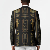 Egypt Cartouche Blazer Gold Pharaoh Hieroglyphics Patterns