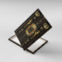 Egypt Cartouche Canvas Wall Art Gold Pharaoh Hieroglyphics Patterns