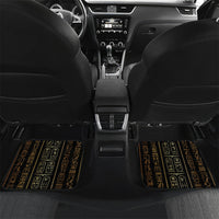Egypt Cartouche Car Mats Gold Pharaoh Hieroglyphics Patterns