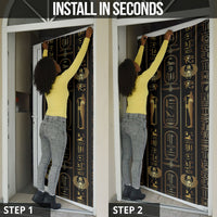 Egypt Cartouche Door Cover Gold Pharaoh Hieroglyphics Patterns