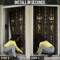 Egypt Cartouche Door Cover Gold Pharaoh Hieroglyphics Patterns