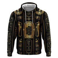 Egypt Cartouche Hoodie Gold Pharaoh Hieroglyphics Patterns