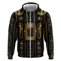 Egypt Cartouche Hoodie Gold Pharaoh Hieroglyphics Patterns